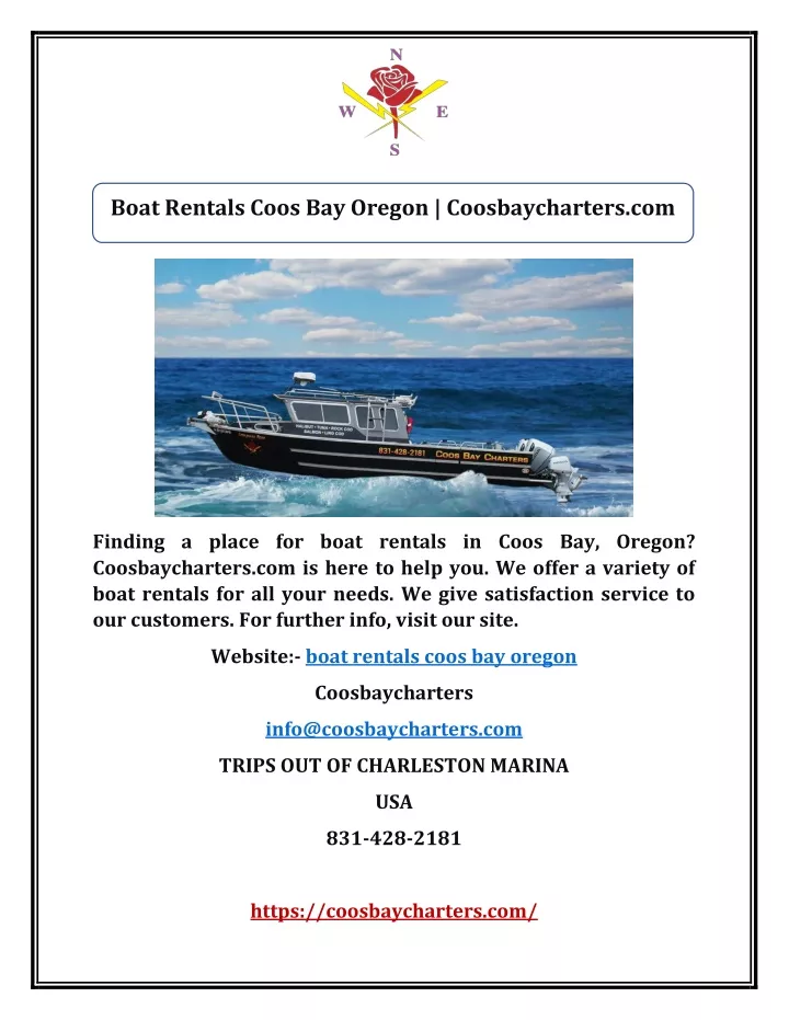 PPT Boat Rentals Coos Bay Oregon PowerPoint