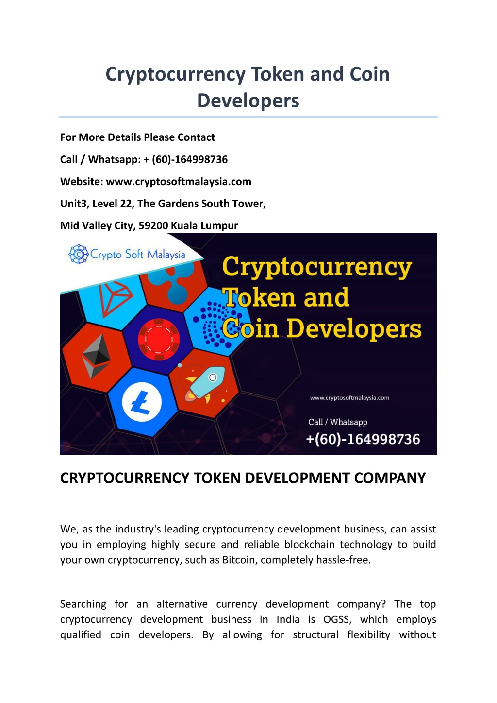 crypto coin developers