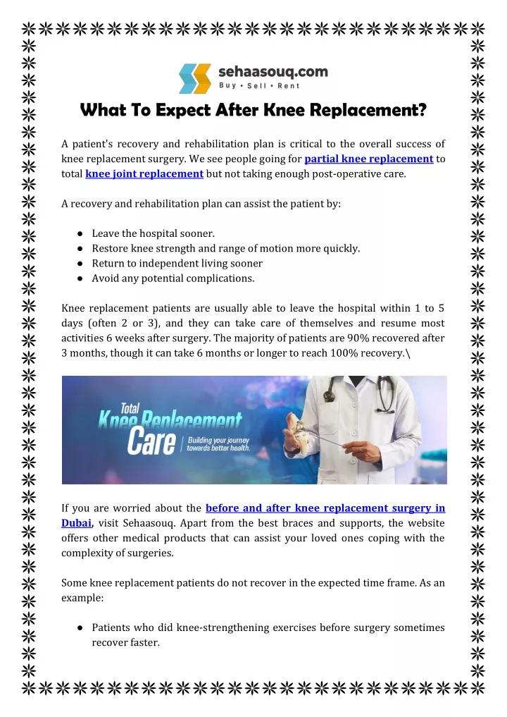 PPT - What To Expect After Knee Replacement PowerPoint Presentation ...