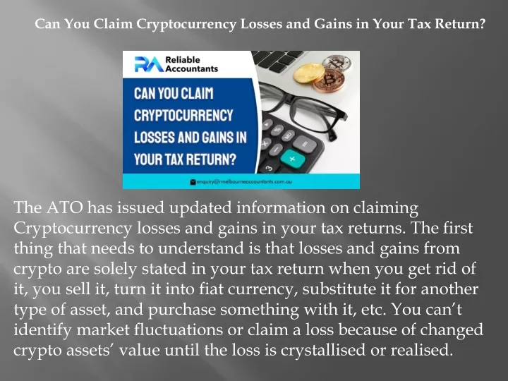 claim crypto currency losses on taxes