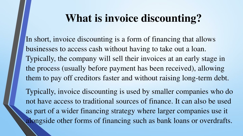 PPT - Invoice Discounting PowerPoint Presentation, Free Download - ID ...