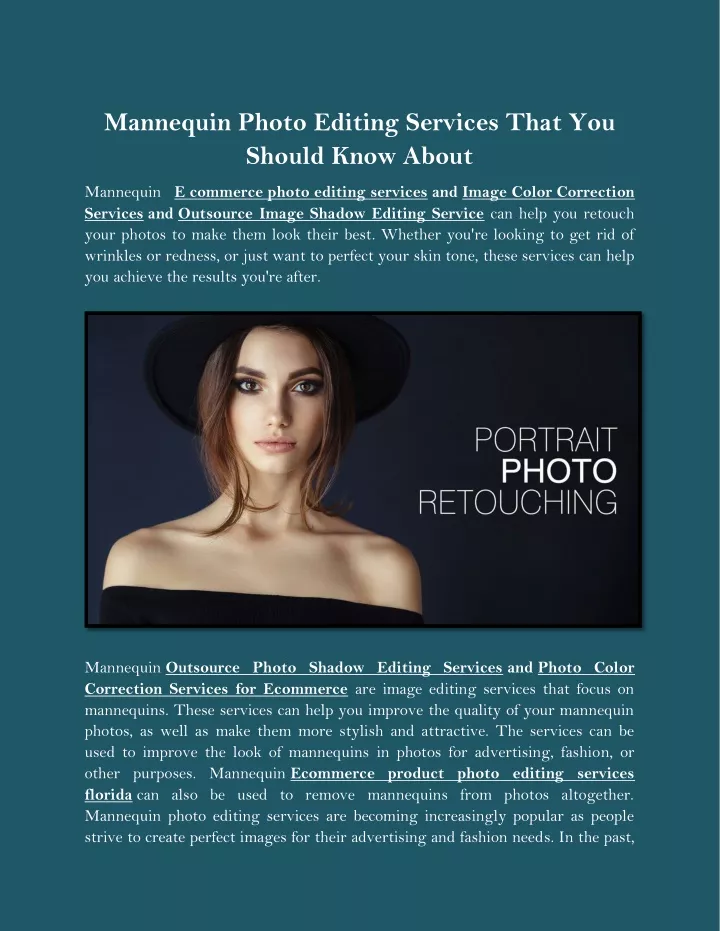 PPT - Mannequin Photo Editing Services That You Should Know About ...