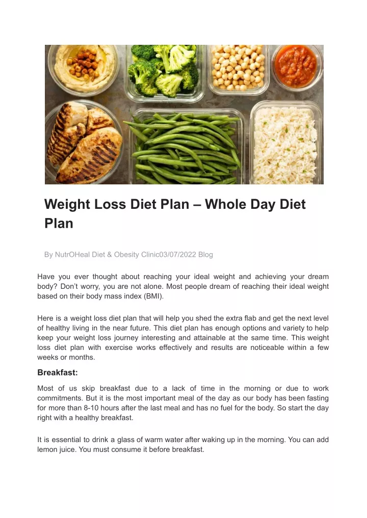 ppt-weight-loss-diet-plan-whole-day-diet-plan-nutroheal-diet-obesity-clinic-powerpoint