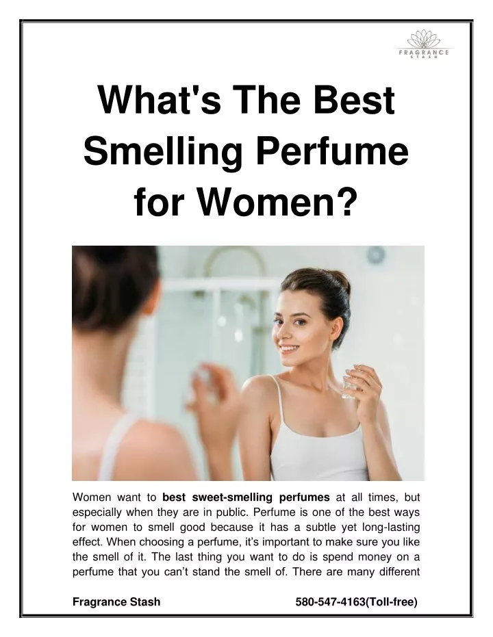 PPT What's The Best Smelling Perfume for Women PowerPoint Presentation ID11544893