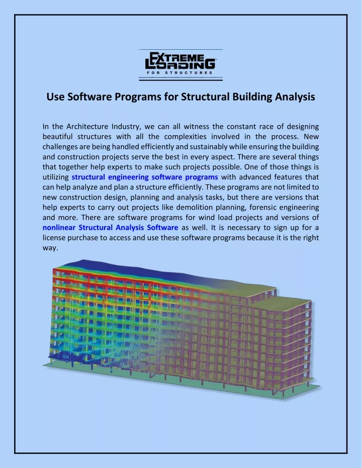 PPT - Use Software Programs for Structural Building Analysis PowerPoint ...