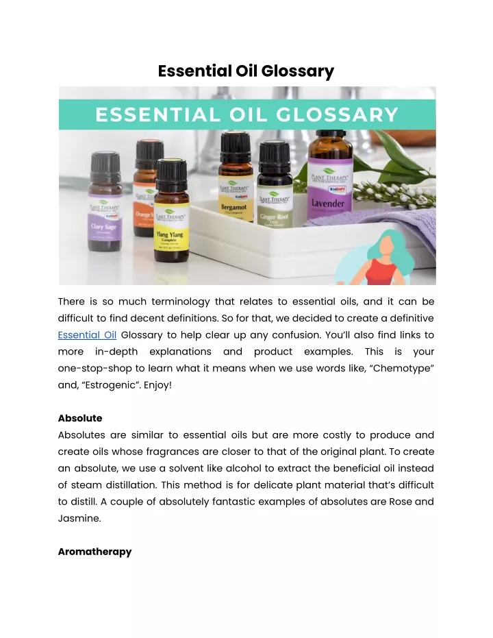 PPT Essential Oil Glossary PowerPoint Presentation, free download