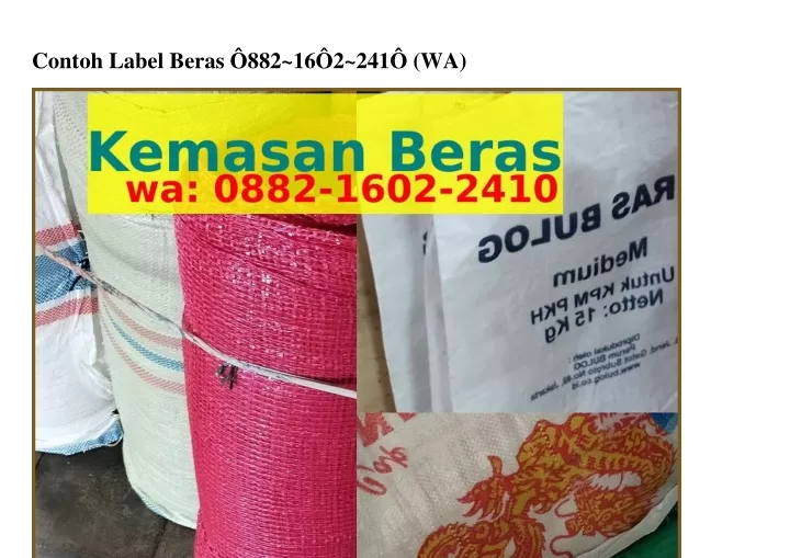 PPT - Contoh Label Beras 0882-IϬ02-24I0[WA] PowerPoint Presentation ...