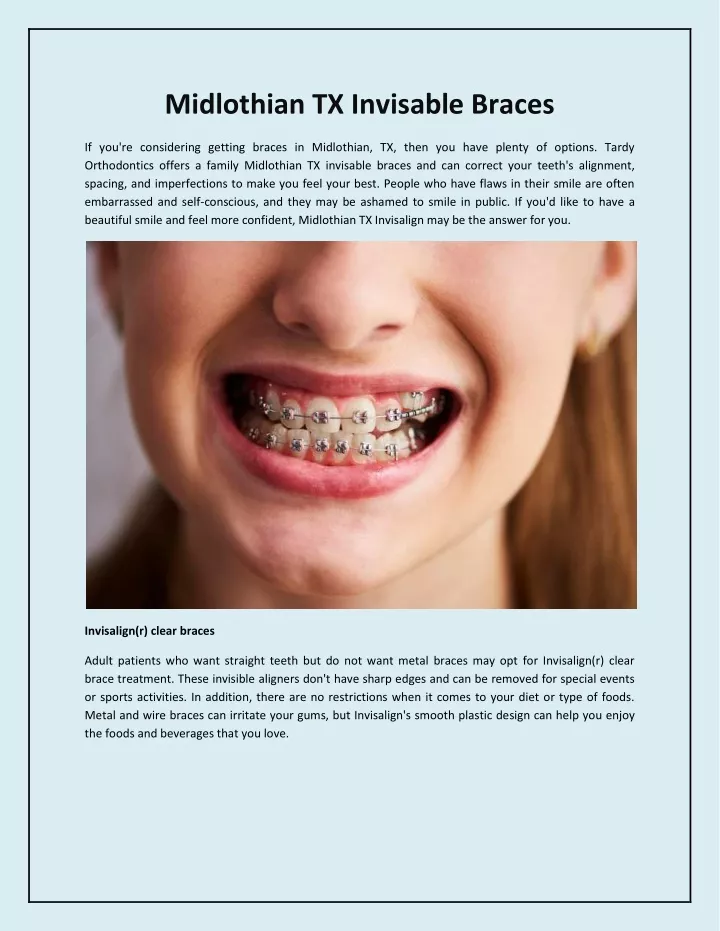 PPT - Midlothian TX Invisable Braces PowerPoint Presentation, free