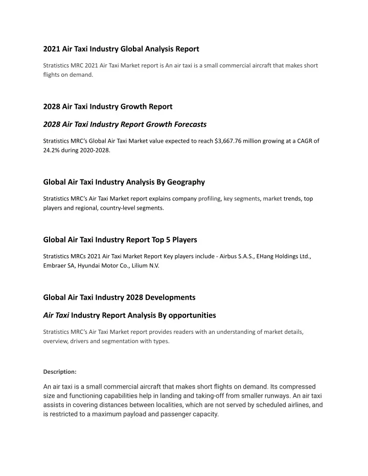 presentation of 2021 air transport statistical results