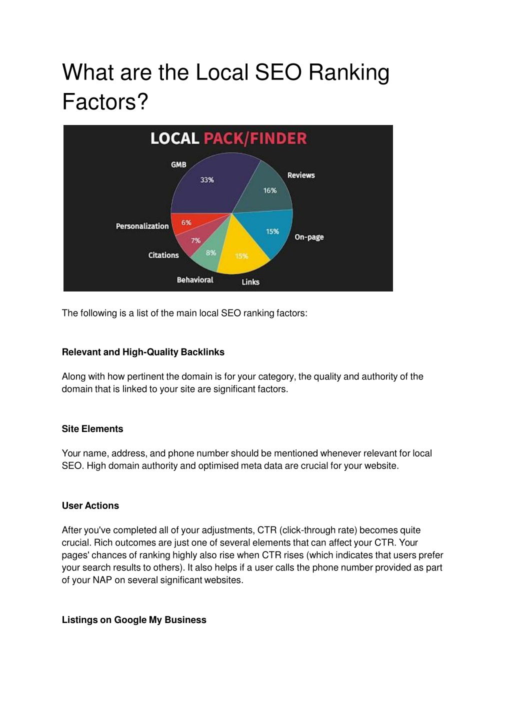 PPT What are the Local SEO Ranking Factors PowerPoint Presentation