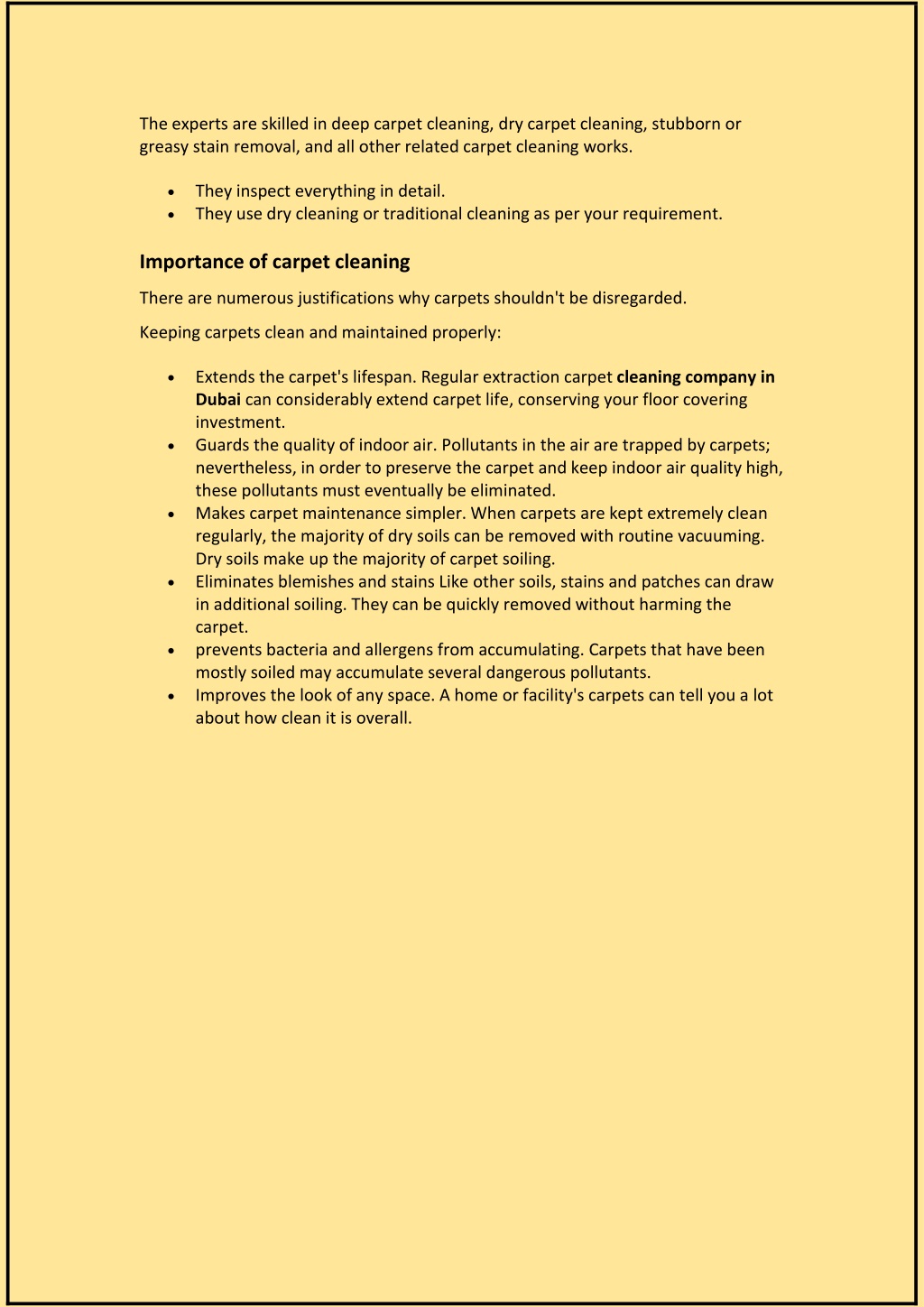 PPT - Connect With The Best Carpet Cleaning Company In Dubai PowerPoint ...