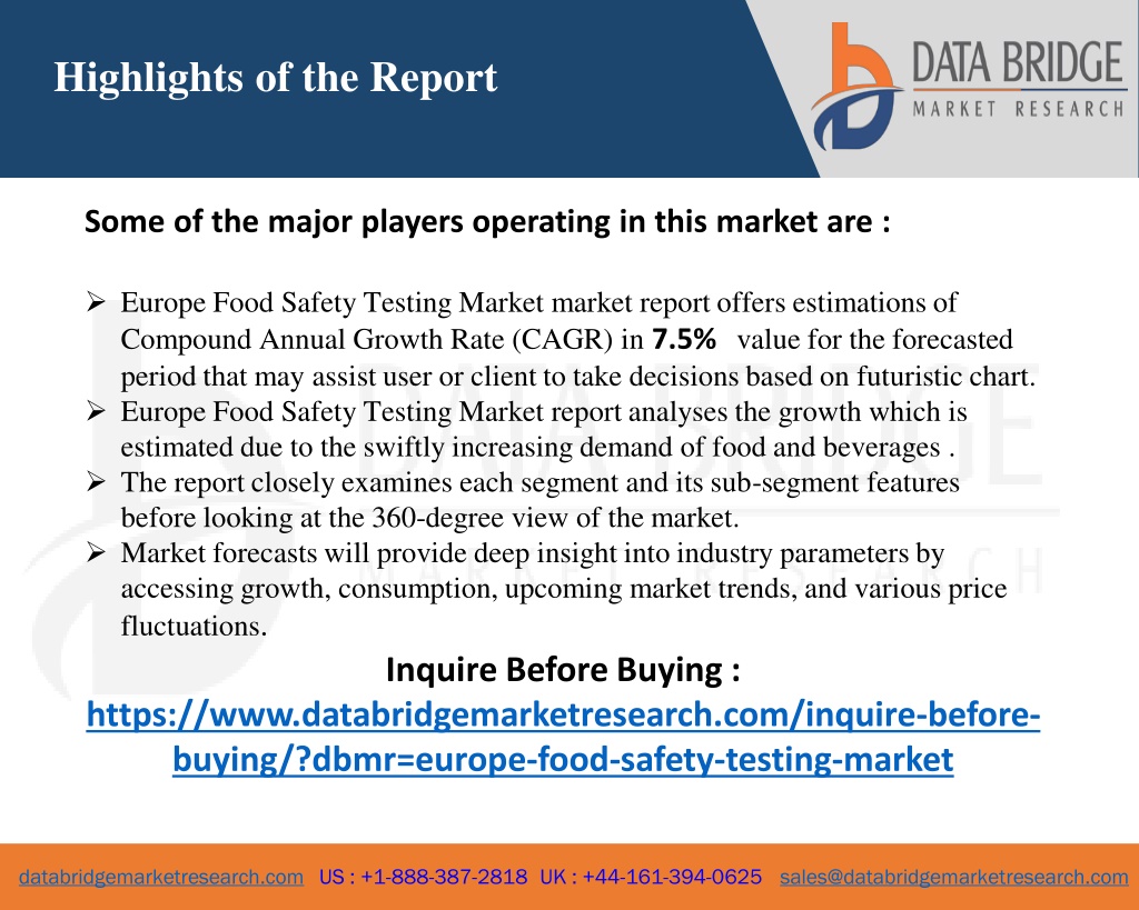 PPT - Europe Food Safety Testing Market PowerPoint Presentation, free ...