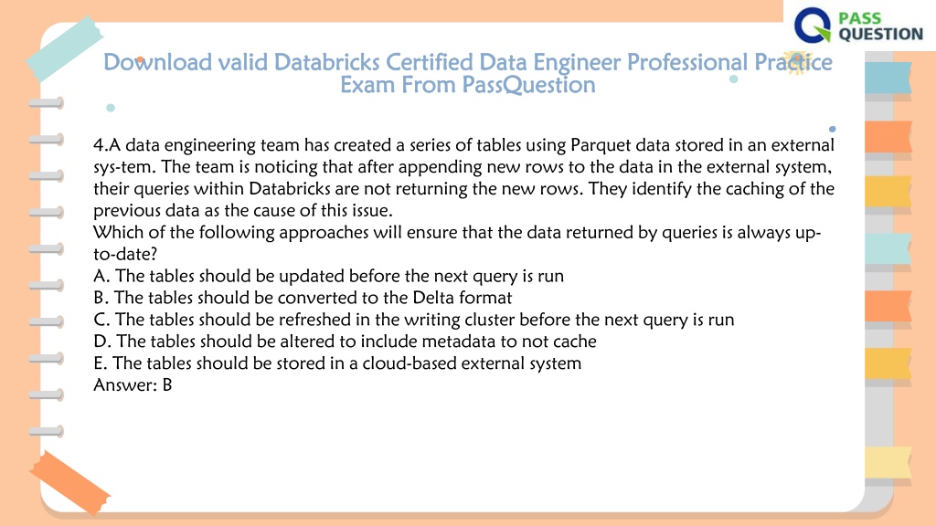 PPT - Databricks Certified Data Engineer Professional Exam Questions ...