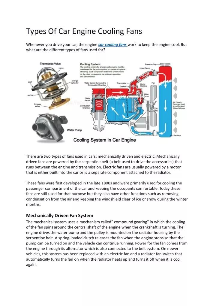 PPT - Types Of Car Engine Cooling Fans PowerPoint Presentation, Free ...