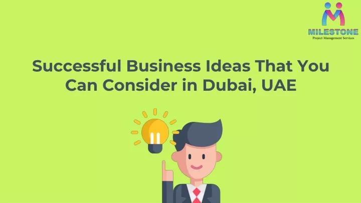 PPT - Successful Business Ideas That You Can Consider In Dubai, UAE ...