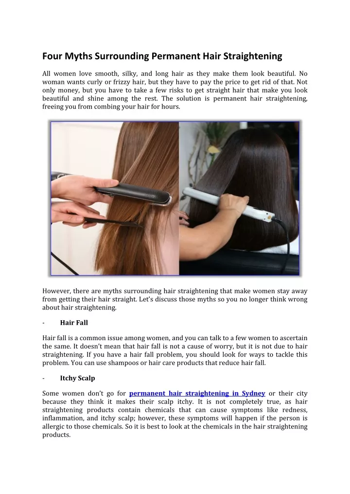 PPT - Four Myths Surrounding Permanent Hair Straightening PowerPoint ...