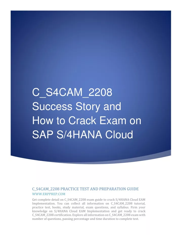 Exam C-S4CSC-2208 Dumps