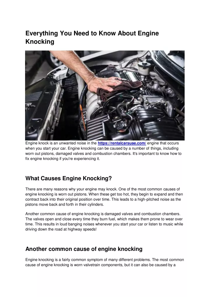 PPT Everything You Need to Know About Engine Knocking PowerPoint