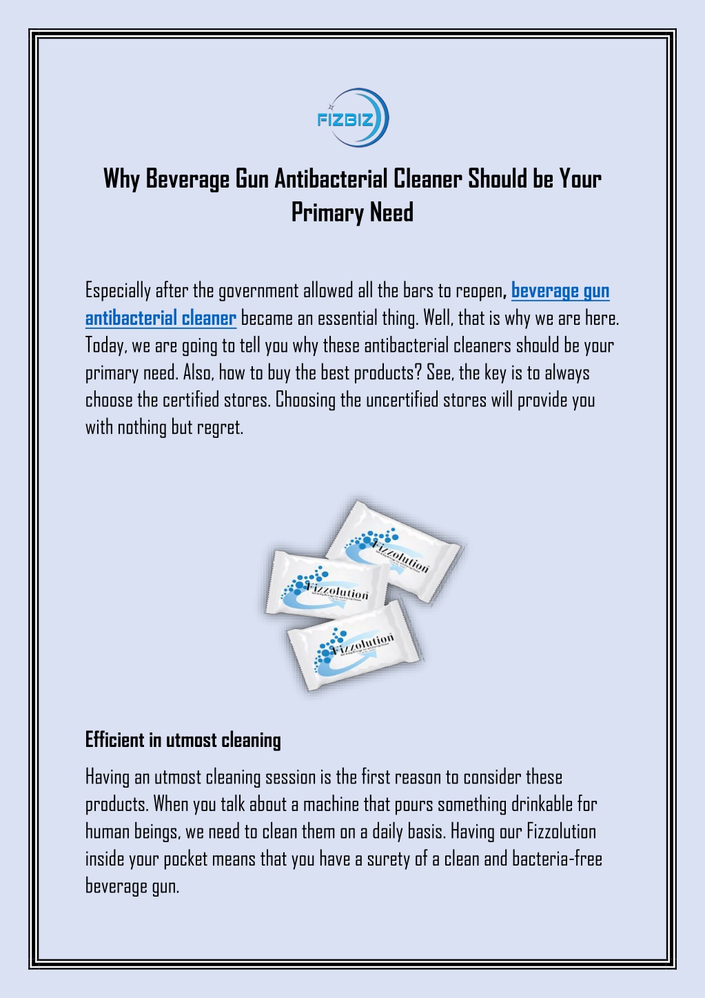 PPT Why Beverage Gun Antibacterial Cleaner Should be Your Primary
