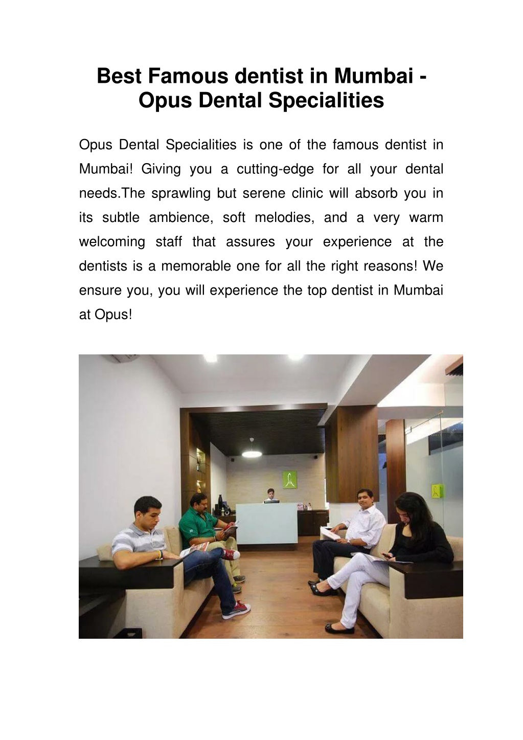 Best dentist in Mumbai  Best dental clinic in Mumbai- Opus
