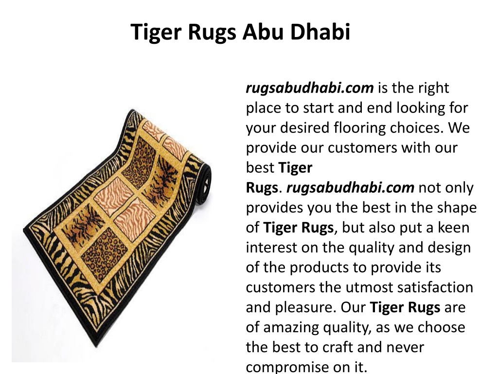 PPT Tiger Rugs Abu Dhabi PowerPoint Presentation, free download ID