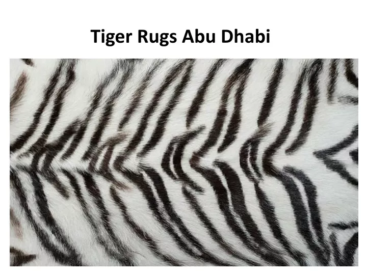 PPT Tiger Rugs Abu Dhabi PowerPoint Presentation, free download ID