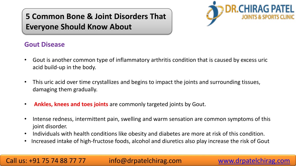 PPT - A Guide To Common Bone And Joint Disorders | Dr.Chirag Patel ...