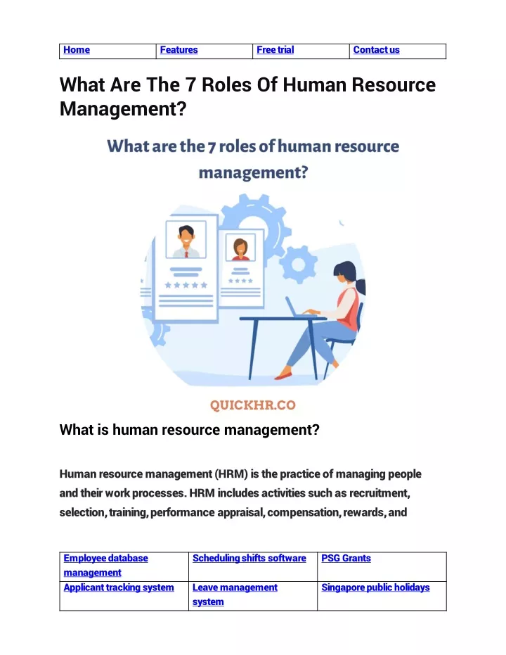 PPT 7 Roles Of Human Resource Management PowerPoint Presentation 