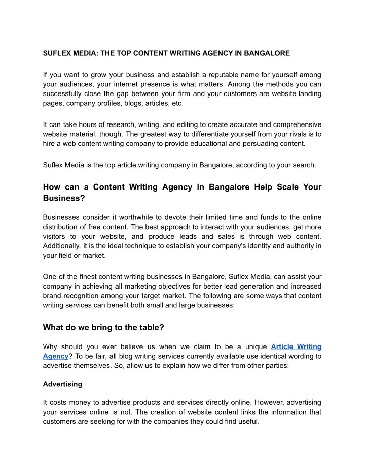 ppt-suflex-media-the-top-content-writing-agency-in-bangalore