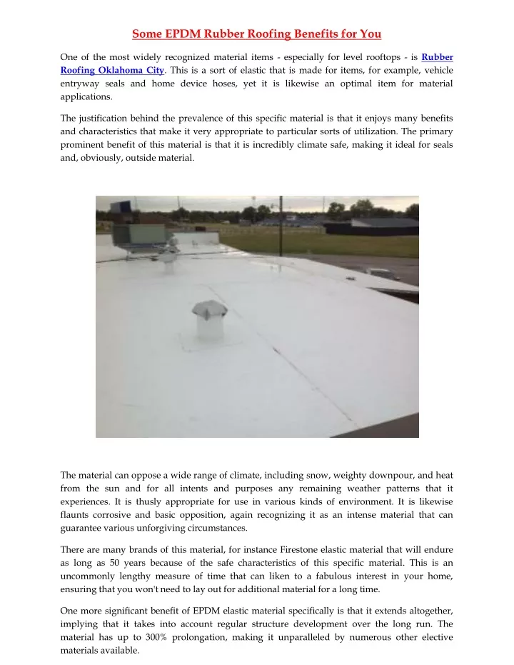 Ppt Some Epdm Rubber Roofing Benefits For You Powerpoint Presentation Id