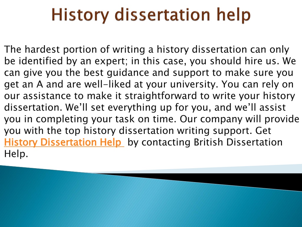 history dissertation help