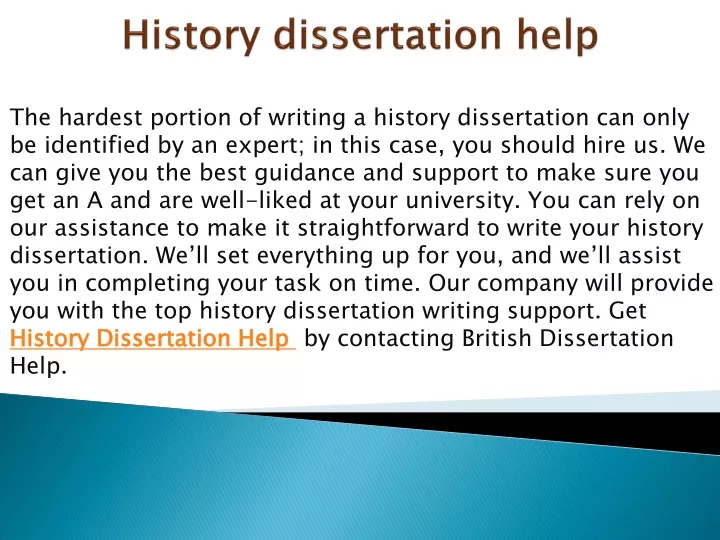 dissertation fellowships history