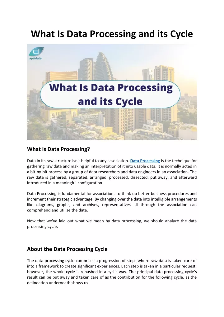 PPT - What Is Data Processing and its Cycle PowerPoint Presentation ...