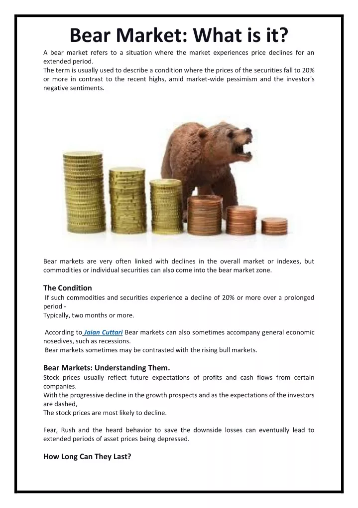 PPT - What Is Bear Market And How It Works PowerPoint Presentation ...