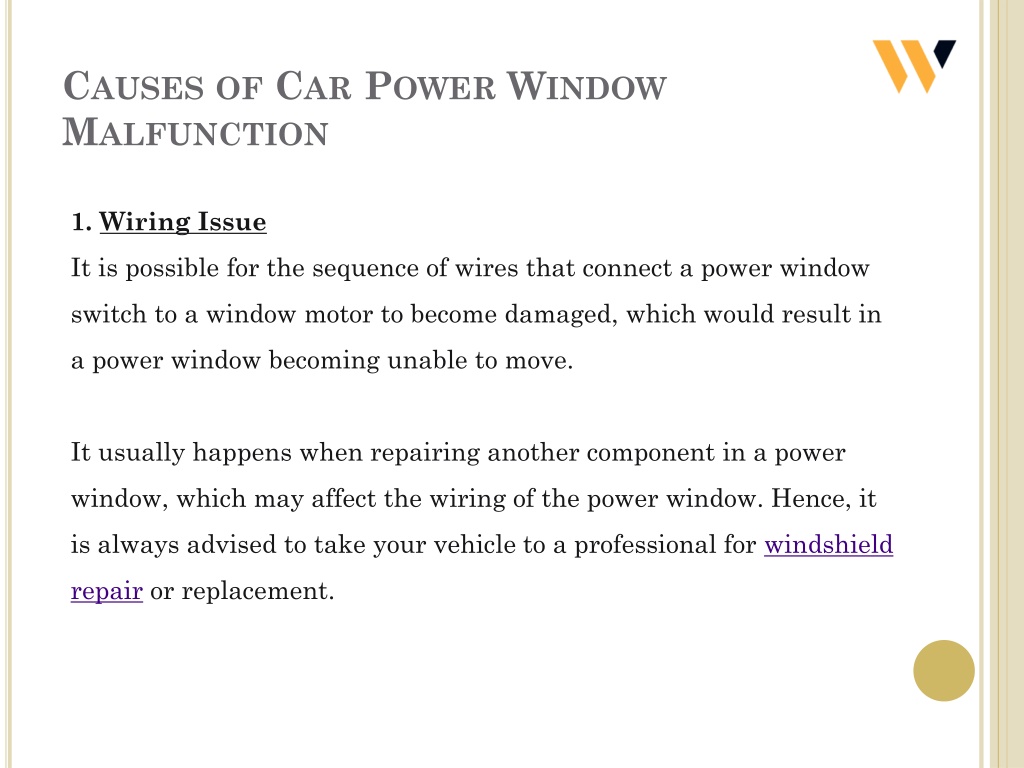 PPT - Causes Of Car Power Window Malfunction PowerPoint Presentation ...