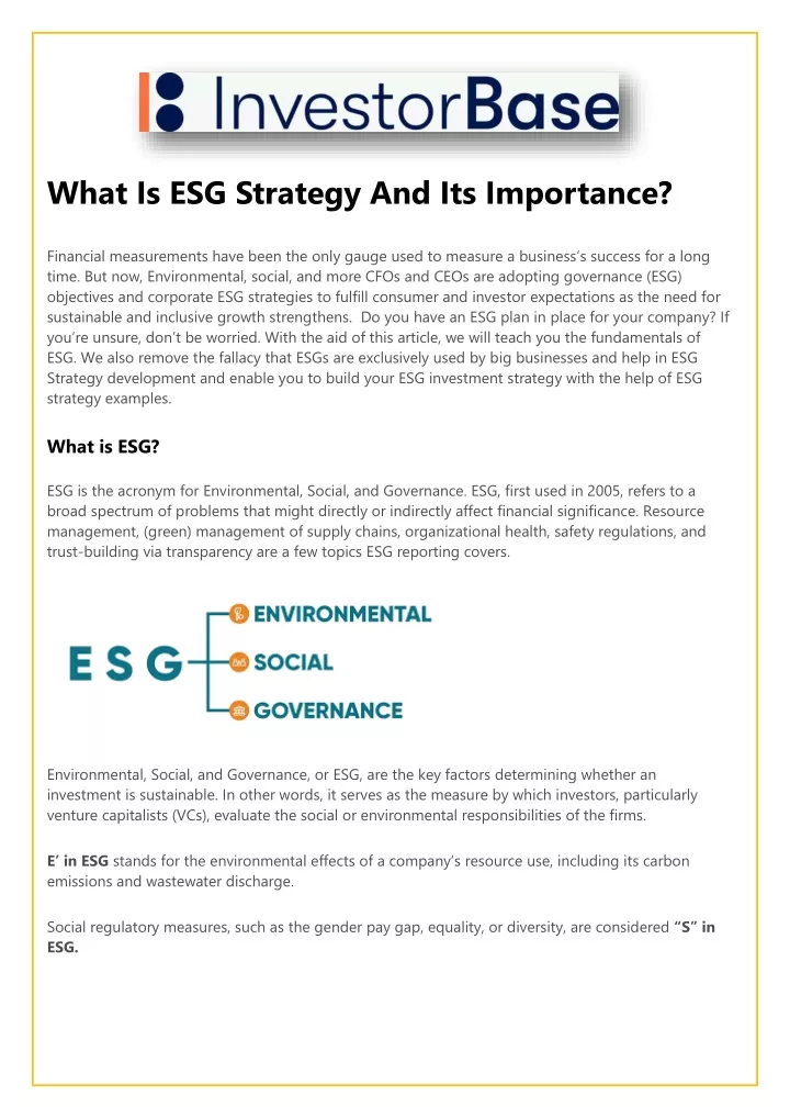 PPT - What Is ESG Strategy And Its Importance PowerPoint Presentation ...