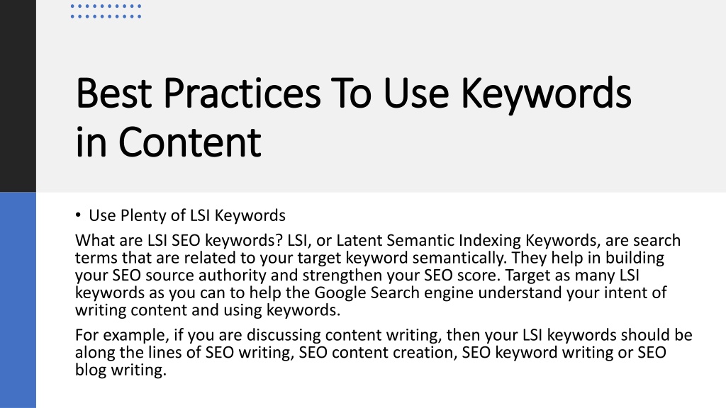 PPT - How to Use Keywords in Content – Organize Your Content Creation ...