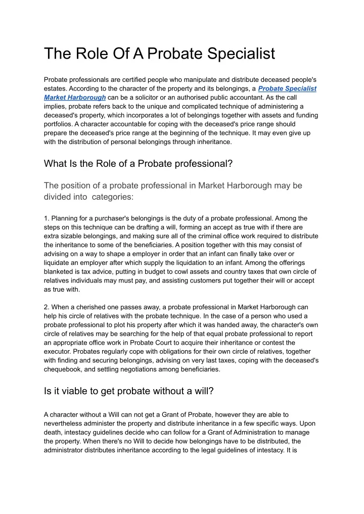 PPT The Role Of A Probate Specialist PowerPoint Presentation Free ppt-the-role-of-a-probate-specialist-powerpoint-presentation-free