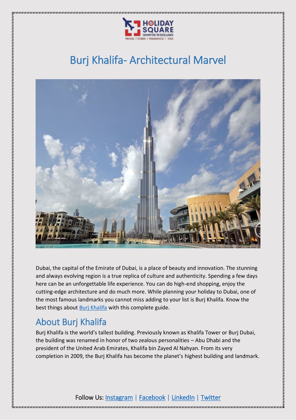 burj khalifa ppt presentation free download