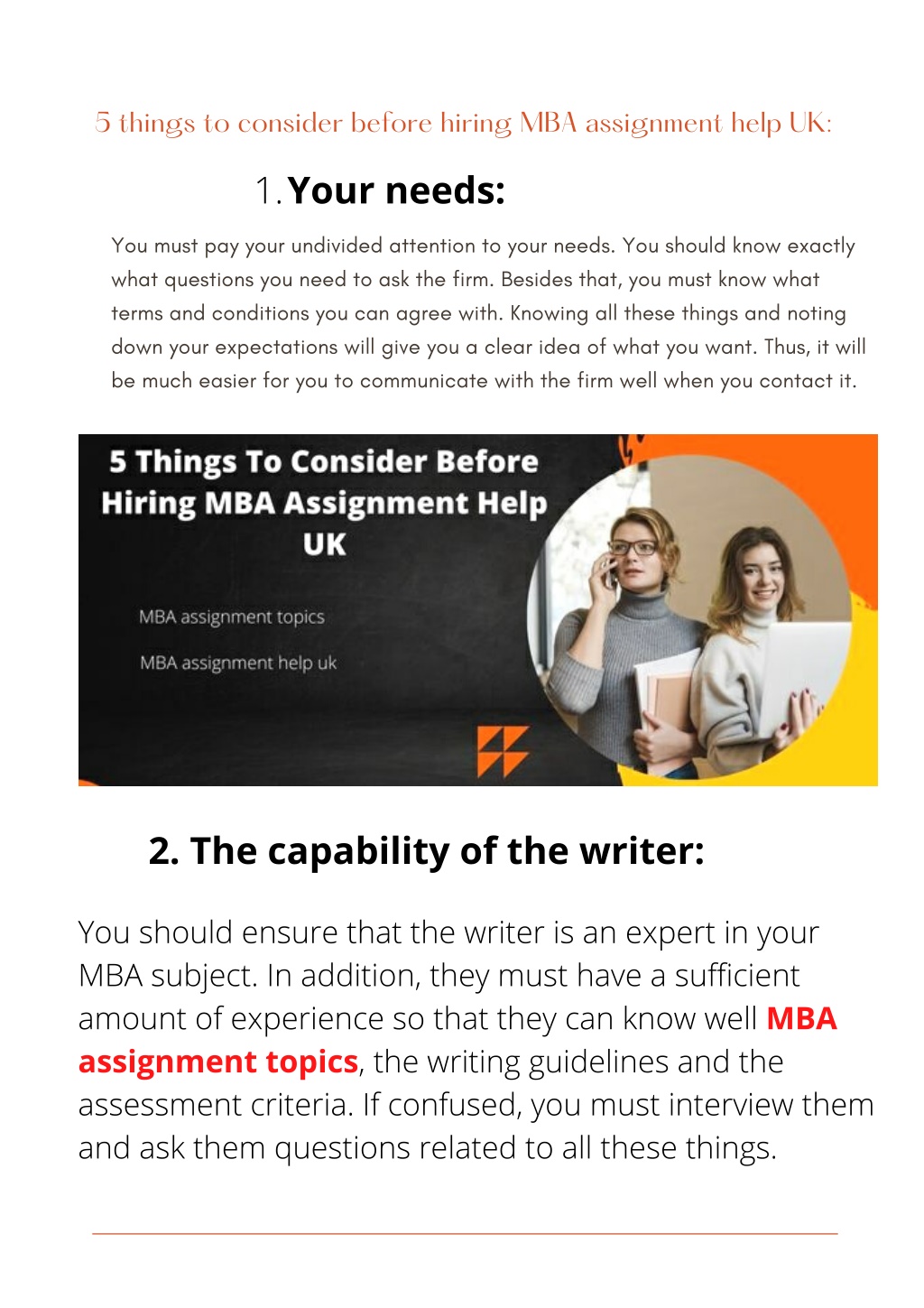 Ppt 5 Things To Consider Before Hiring Mba Assignment Help Uk Powerpoint Presentation Id 9621