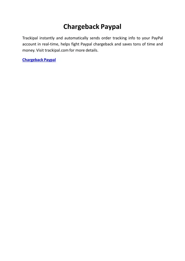 PPT Chargeback Paypal PowerPoint Presentation Free Download ID 
