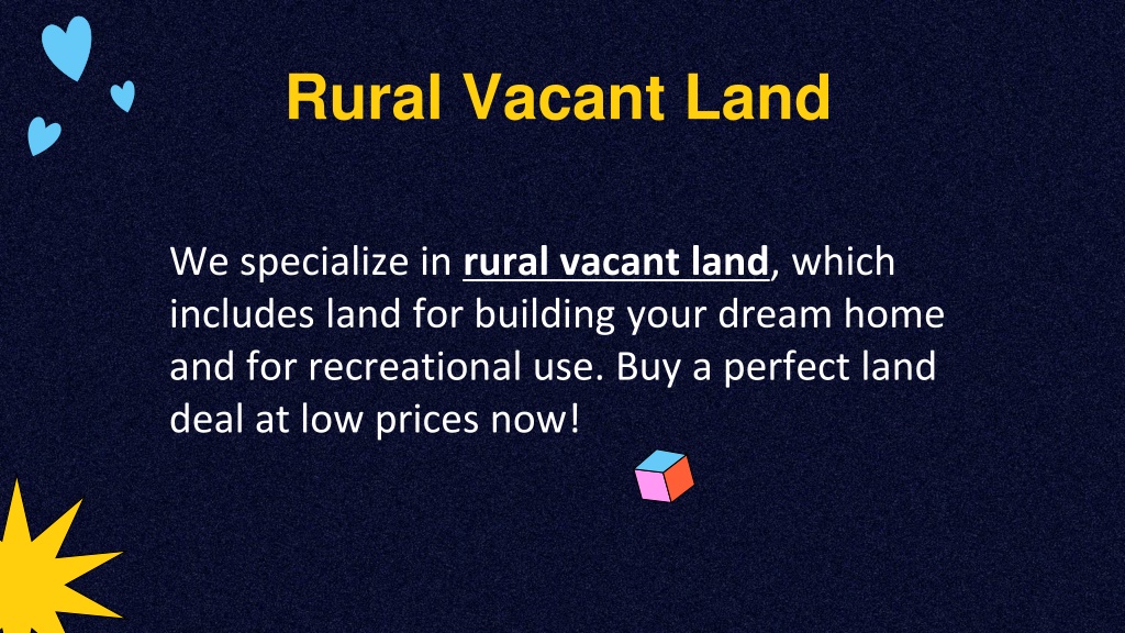 Land Address For Rural PPT - Vacant Land For Sale PowerPoint Presentation, free download - ID ...