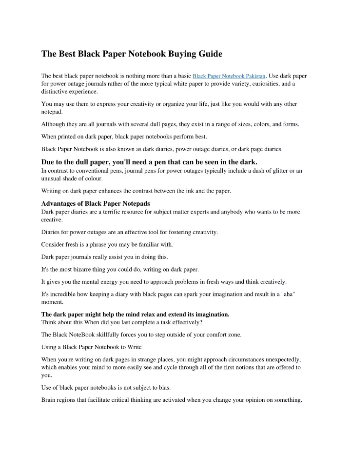 ppt-the-best-black-paper-notebook-buying-guide-powerpoint