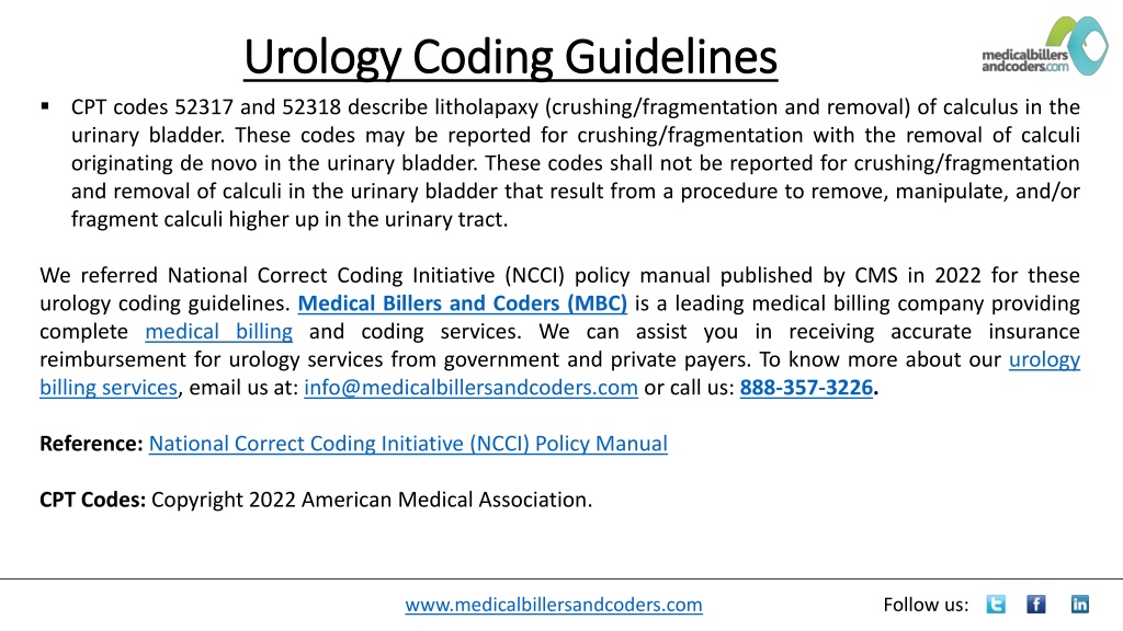 PPT - Urology Coding Guidelines PowerPoint Presentation, Free Download ...