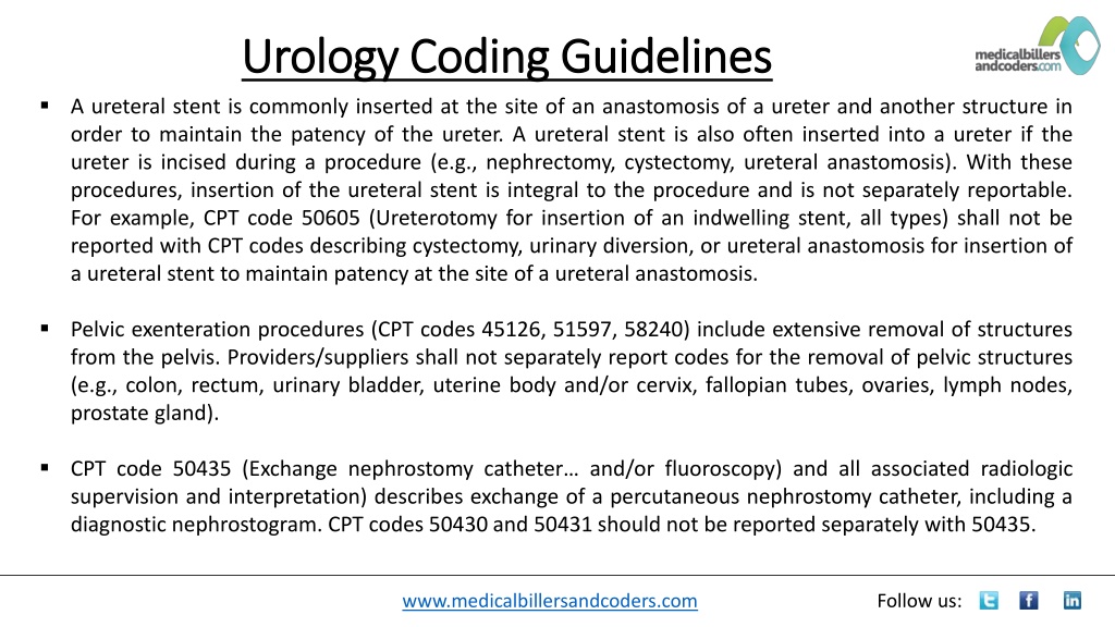 Ppt Urology Coding Guidelines Powerpoint Presentation Free Download Id11564490