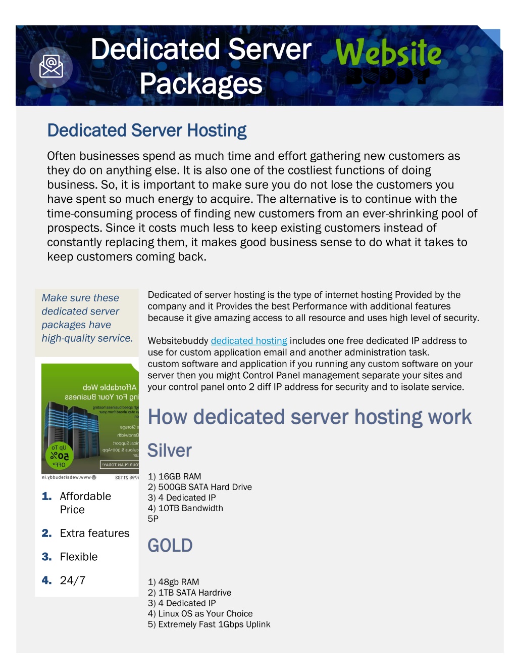 PPT - Dedicated Server Packages PowerPoint Presentation, free download ...