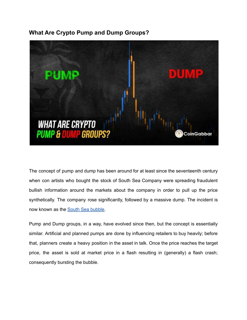 pump and dump crypto groups