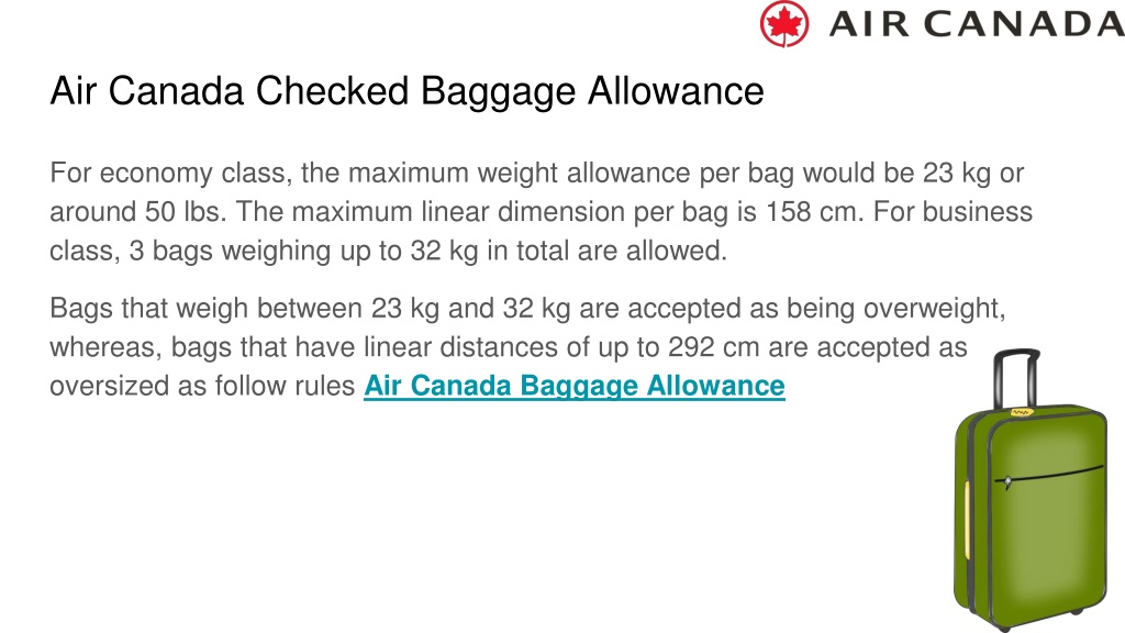 PPT How much do Air Canada Pay If they Lose your Bag? PowerPoint