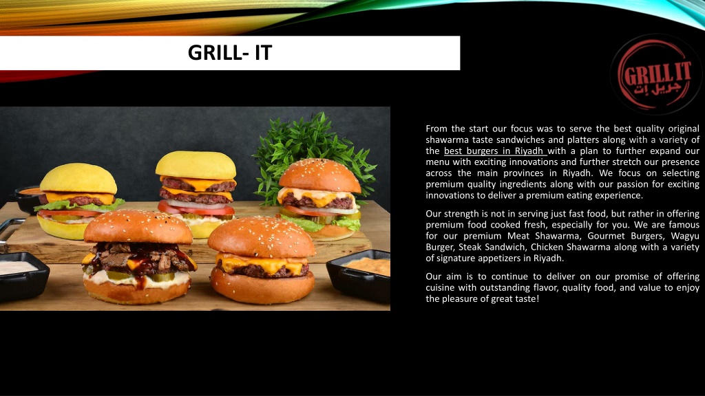 PPT Discover Grill It's Best Gourmet Burgers in Riyadh PowerPoint