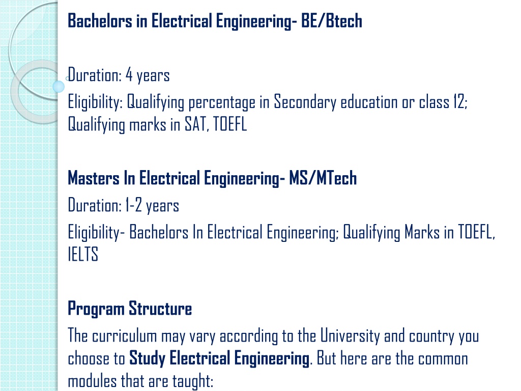 PPT - Check Here 3 Good Reasons To Study Electrical Engineering ...